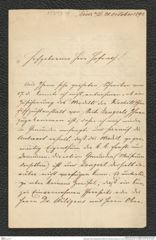 Nachlass Franz Steindachner, Brief von Hermann Danner an Franz Steindachner (21.10.1890), Inv.Nr. 93.04, Seite 1